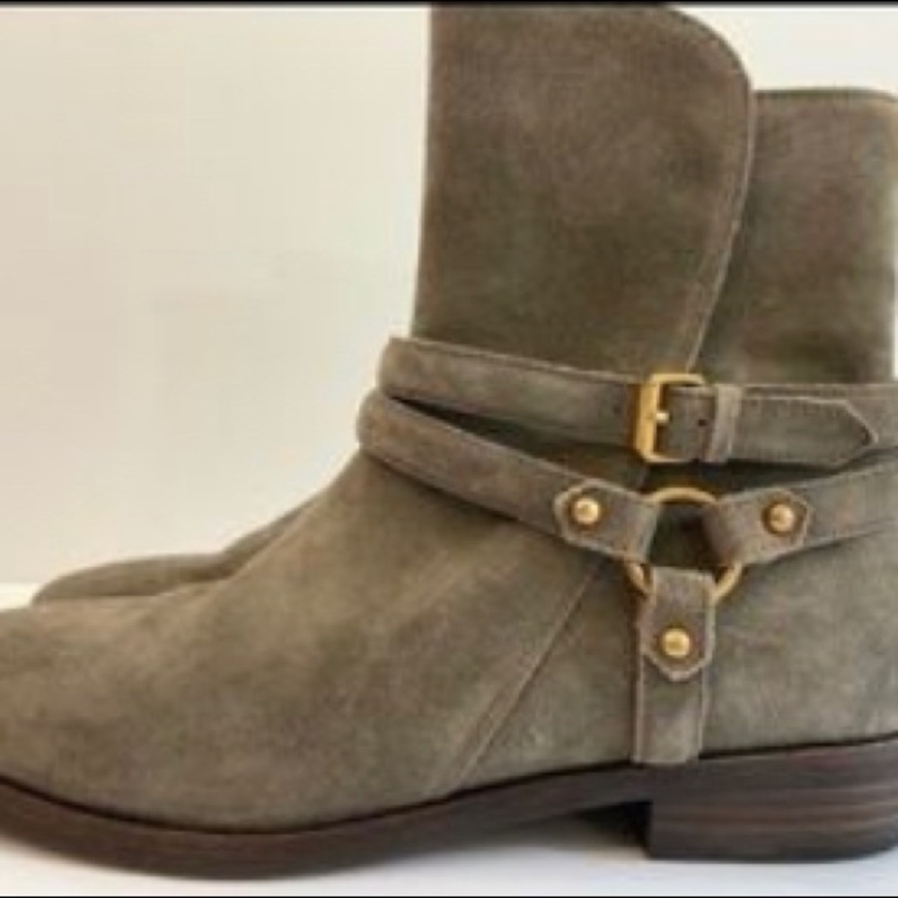 UGG Kelby Mouse Grey Suede Side Zip Short Boots